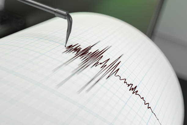 Earthquake Seismograph. 3D Render