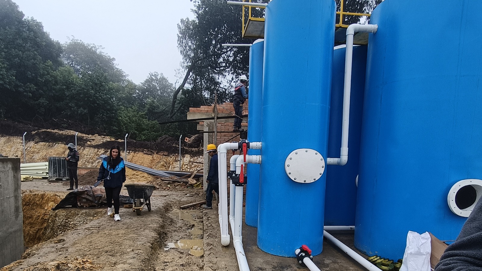 Agua potable para Chocontá obra en Guanguita avanza al 63%